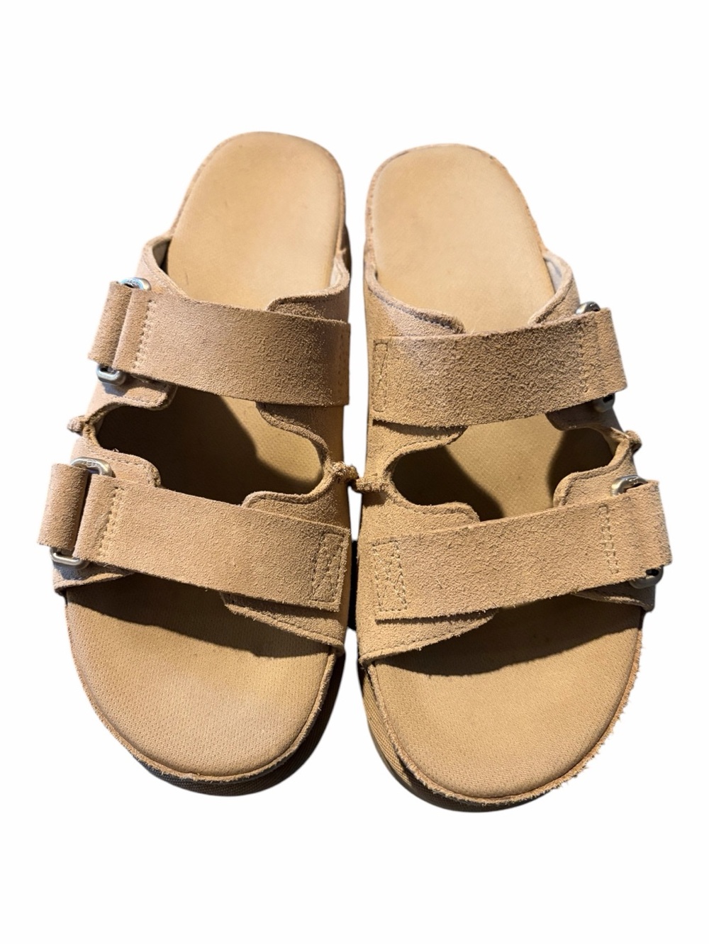 UGG Goldenstar Hi Slide Platform Sandals Chestnut Suede - Size 8.5 - Picture 4 of 6
